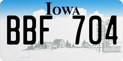 IA license plate BBF704