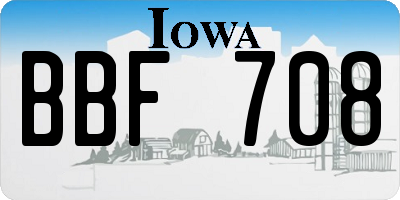 IA license plate BBF708