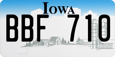 IA license plate BBF710