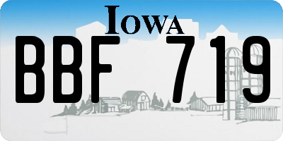 IA license plate BBF719