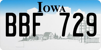 IA license plate BBF729