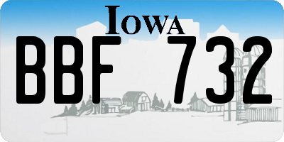 IA license plate BBF732