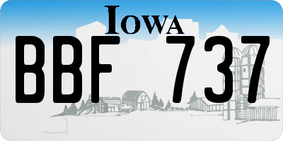 IA license plate BBF737