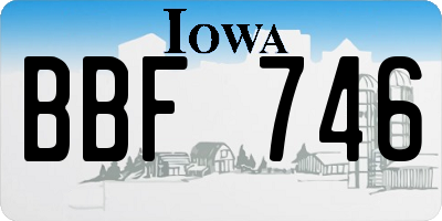 IA license plate BBF746