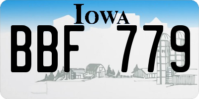 IA license plate BBF779