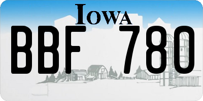 IA license plate BBF780