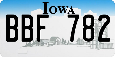 IA license plate BBF782