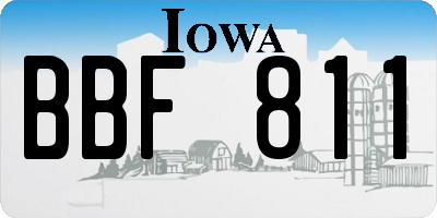 IA license plate BBF811