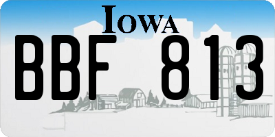 IA license plate BBF813