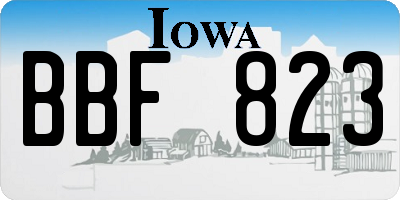 IA license plate BBF823