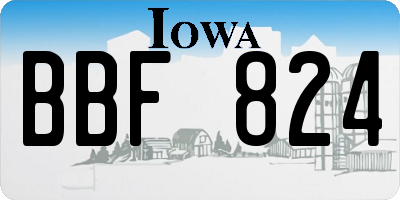 IA license plate BBF824