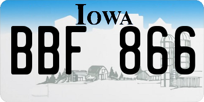 IA license plate BBF866
