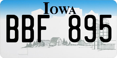 IA license plate BBF895