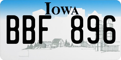 IA license plate BBF896