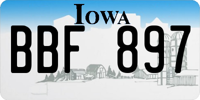 IA license plate BBF897