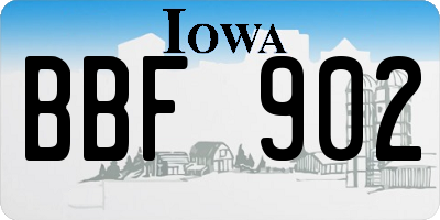 IA license plate BBF902