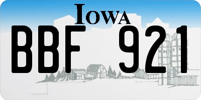 IA license plate BBF921