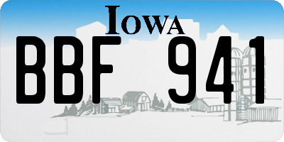 IA license plate BBF941