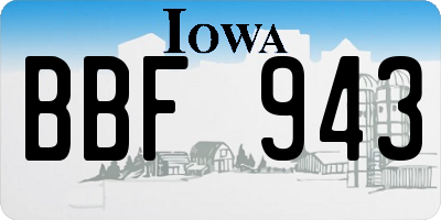 IA license plate BBF943