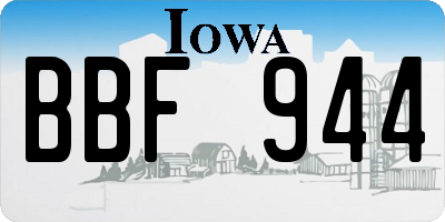 IA license plate BBF944