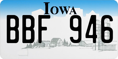 IA license plate BBF946