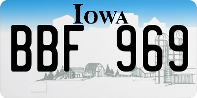 IA license plate BBF969