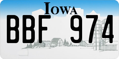 IA license plate BBF974