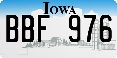 IA license plate BBF976