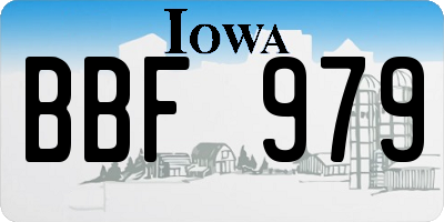 IA license plate BBF979