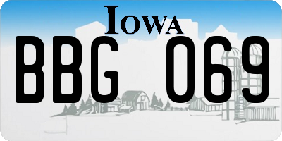 IA license plate BBG069