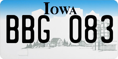 IA license plate BBG083
