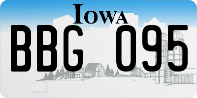 IA license plate BBG095
