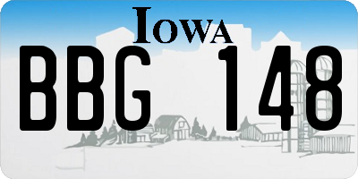 IA license plate BBG148