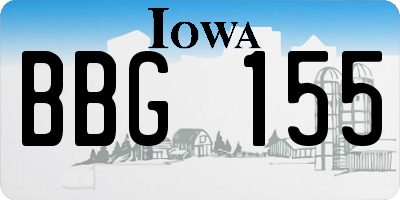 IA license plate BBG155