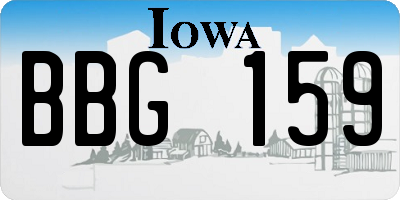 IA license plate BBG159