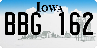IA license plate BBG162
