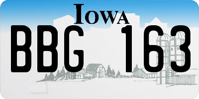 IA license plate BBG163