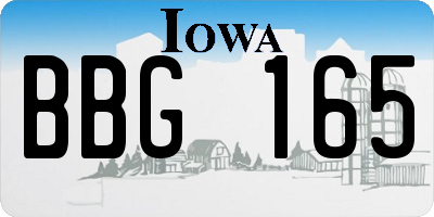IA license plate BBG165