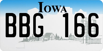 IA license plate BBG166