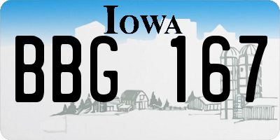 IA license plate BBG167