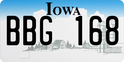 IA license plate BBG168