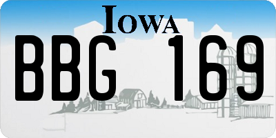 IA license plate BBG169