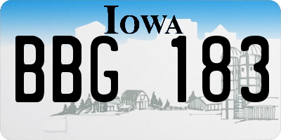 IA license plate BBG183