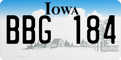 IA license plate BBG184