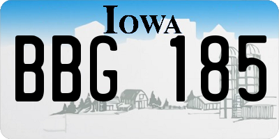IA license plate BBG185