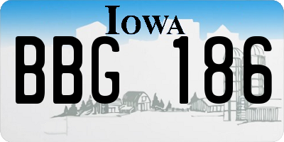 IA license plate BBG186