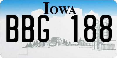 IA license plate BBG188