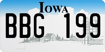 IA license plate BBG199