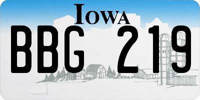 IA license plate BBG219