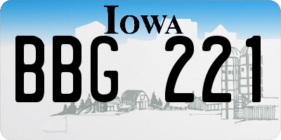 IA license plate BBG221